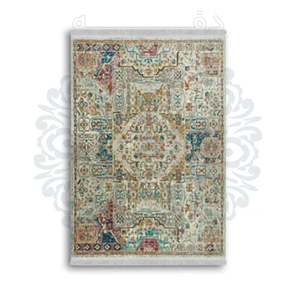 *جدید* فرشینه از جنس پارچه شانل مخمل ترک طرح فانتزی برند دفه کد 1871