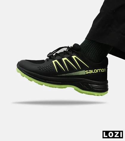 کفش کتانی کوهنوردی مردانه و زنانه مشکی سبز Salomon Speedcross 5 Trail