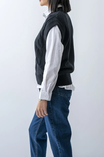 ژیله یقه هفت بافت برجسته زنانه