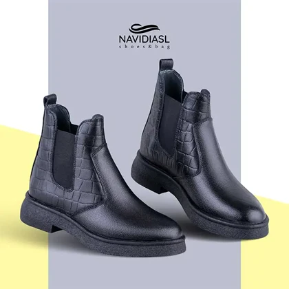 نیم بوت زنانه چرم اسپرت کد 2026012