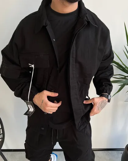 کت کتان مشکی برند BALENCIAGA