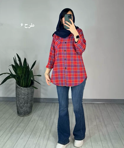 مانتو چهارخونه پنبه 2