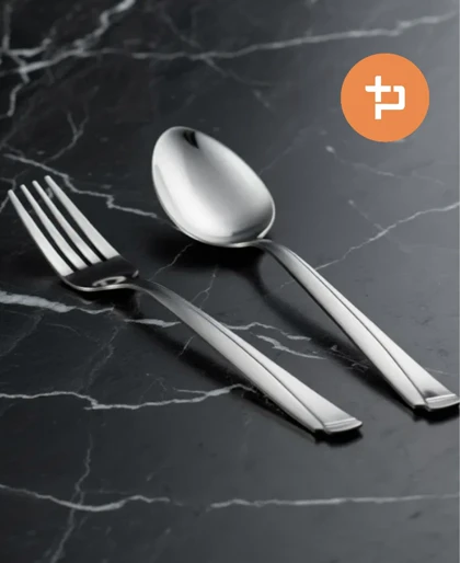 ست قاشق و چنگال استیل طرحدار یونیک (unique)