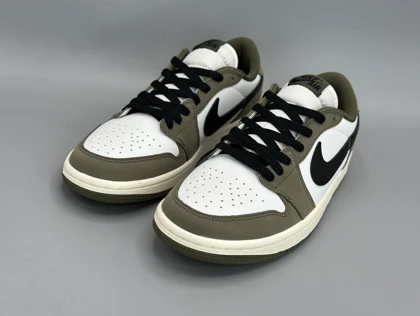 کتانی نایکی جردن1لو اولیو/Nike Air Jordan 1 low
