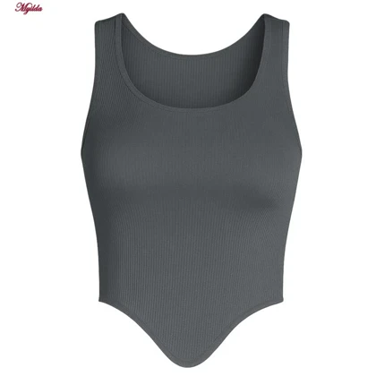 کراپ تاپ زنانه رنگ طوسی ماییلدا مدل 5370-563