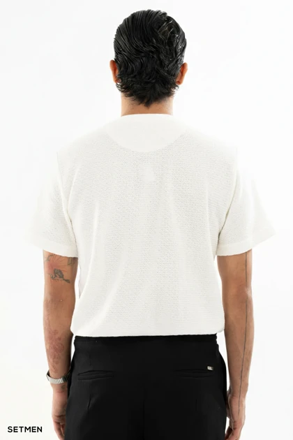 تیشرت مردانه ژاکارد یقه گرد