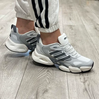 کتانی آدیداس ست مردانه زنانه اسپرت مدل climacool vento رنگ طوسی سفید
