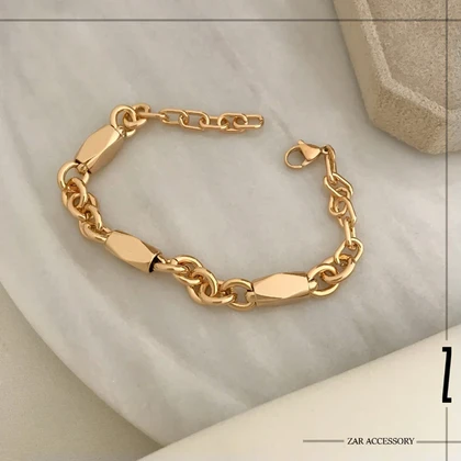 دستبند زنجیری مکعب لوزی