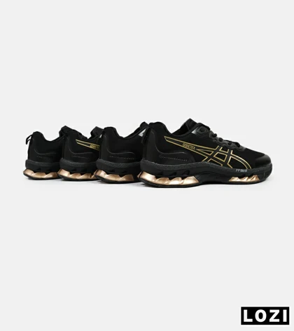 کفش کتانی مردانه مشکی طلایی ASICS GORETEX
