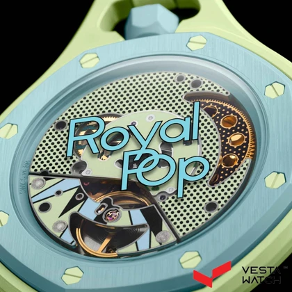 ساعت اودمار پیگه x سواچ AP X SWATCH کالکشن رویال پاپ مدل BLAUE ACHT
