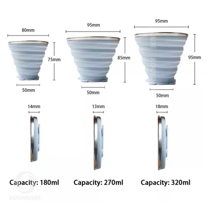 لیوان سیلیکونی تاشو بلک دیر 180ML
