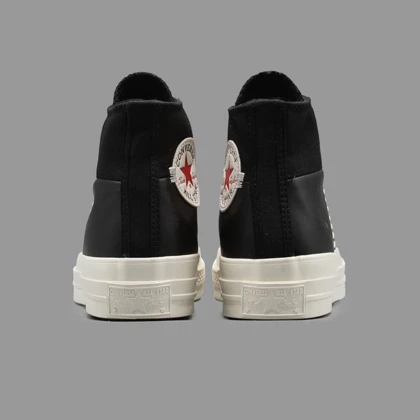 کانورس کرفتد میکس مشکی ساق‌دار Converse Crafted Mixed Material Black Hightop