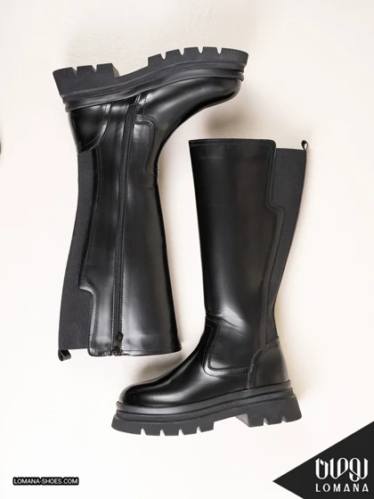 بوت بلند ورنی کشی لومانا - کد 2609