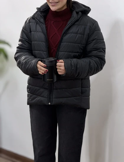 کاپشن زنانه کلاهدار الهه