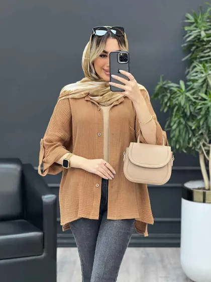 مانتو تک جیب آستین پاگن