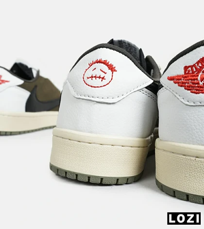 کفش کتانی مردانه سفید زیتونی مشکی NIKE travis scott