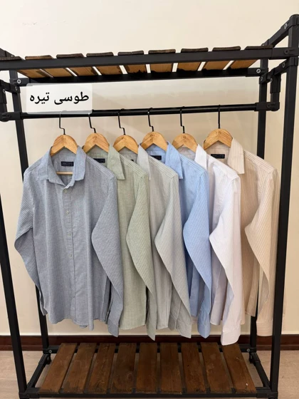 پیراهن راه راه نخ پنبه 2633