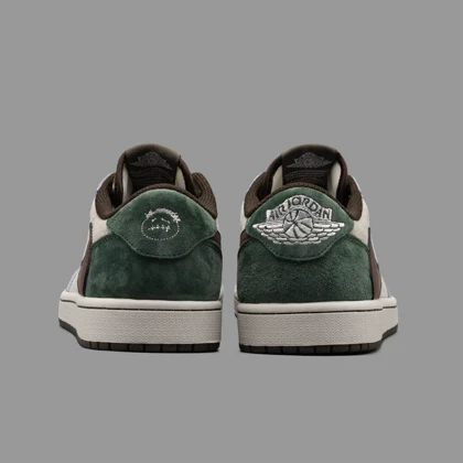 نایکی جردن 1 ترویس اسکات آبی سبز ساق کوتاه Nike Air Jordan 1 Low Travis Scott Blue Green