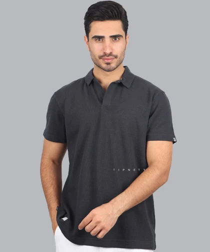 تیشرت یقه شکاری مردانه 3205