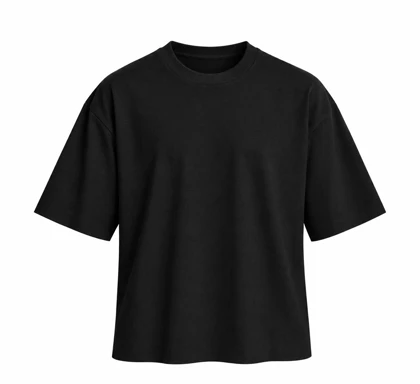 تیشرت رگولار مشکی زنانه (گرماژ بالا)