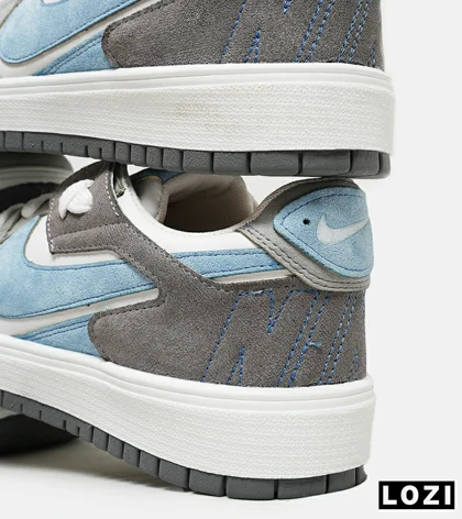 کفش مردانه و زنانه سفید طوسی آبی NIKE AIR JORDAN