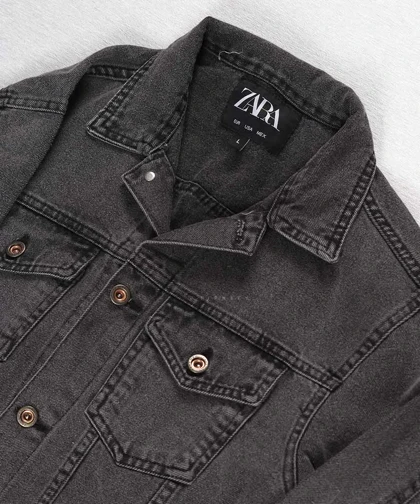 کت جین طوسی تیره ساده 0262