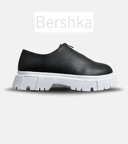 کفش کتانی مردانه مشکی BERSHKA مدل 6256