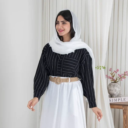 شومیز تک جیب پری راه راه OL