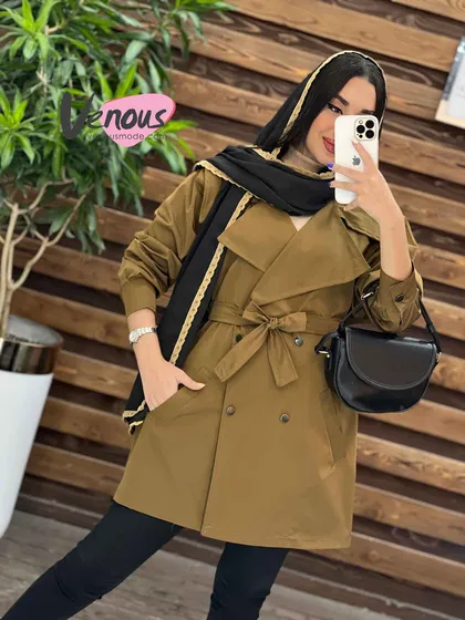 بارانی چهاردکمه یقه انگلیسی