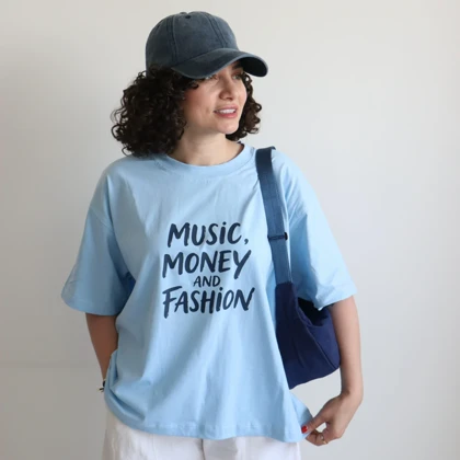تیشرت باکسی Music کد 6104