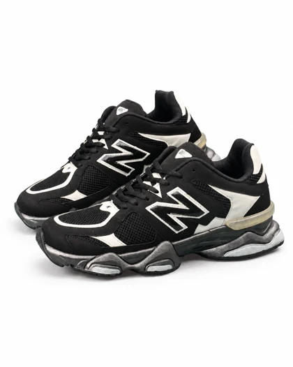 کفش کتانی بزرگ پا مدل نیوبالانس 9060 مشکی سفید طوسی New Balance 9060