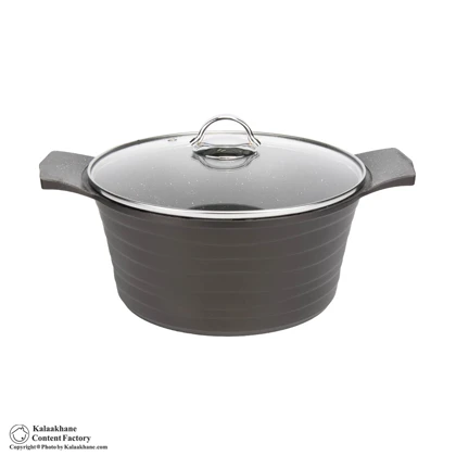 سرویس قابلمه چدن تاپ تفلون مدل آلفا کلاسیک 8 پارچه