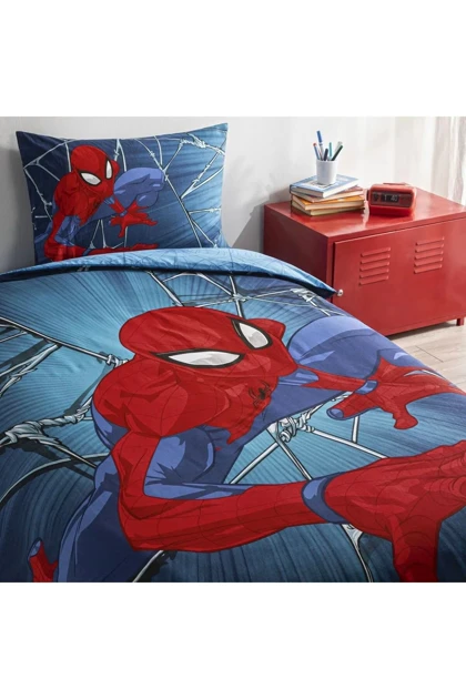 سرویس روتختی یک نفره Taç مدل Spiderman Classical پلی‌استر - چندرنگ