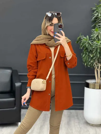 مانتو بغل زیپ جیب نما
