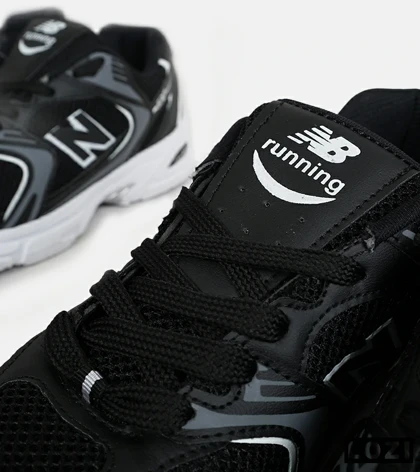 کفش کتانی زنانه و مردانه مشکی طوسی سفید NEW BALANCE 530 مدل 6625