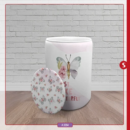 سبد اسباب بازی اتاق کودک برند مینوریا طرح پروانه کد p-461