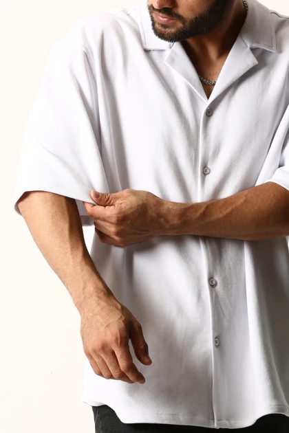 پیراهن آستین کوتاه یقه انگلیسی مردانه