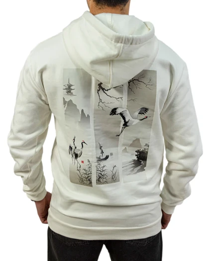 هودی اسپرت مردانه رنگ شیری طرح چاپی مدل پلیکان کد 26270