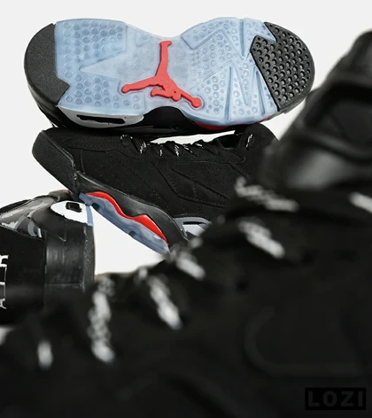 کفش کتانی ساق‌دار مردانه مشکی طوسی Nike air jordan 5 v02