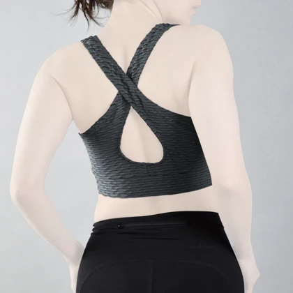 نیم‌تنه ورزشی زنانه مدل CT5420 طوسی تیره