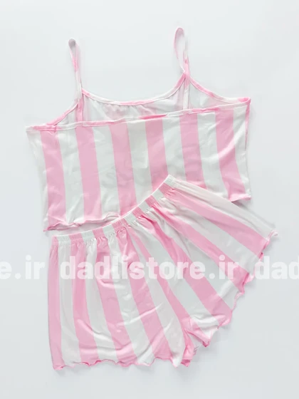 ست لباس خواب تاپ و شورتک نخ پنبه طرح باربی