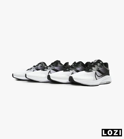 کفش کتانی مردانه سفید بادمجانی NIKE AIR zoomx