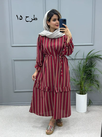 پیراهن مانتویی آریانا ( بدون کمربند )