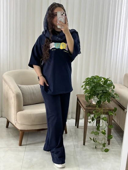 ست زنانه و دخترانه اسپرت تابستانه کد 615