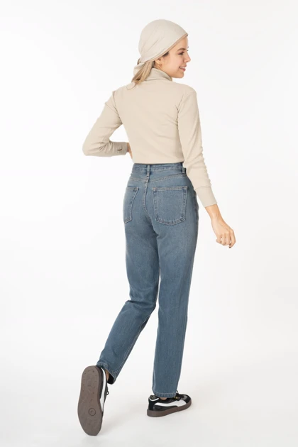 شلوار جین زنانه اسلیم استریت(راسته اسلیم) آبی کثیف شور جک پات رویال جینroyal jeans