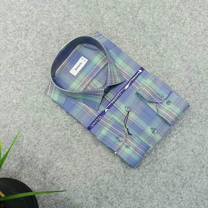 پیراهن طرحدار مردانه قواره ازاد ( قواره کلاسیک ) _ استین بلند