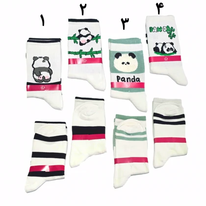 جوراب نخی ساق بلند پاندا سایز 36 تا 41