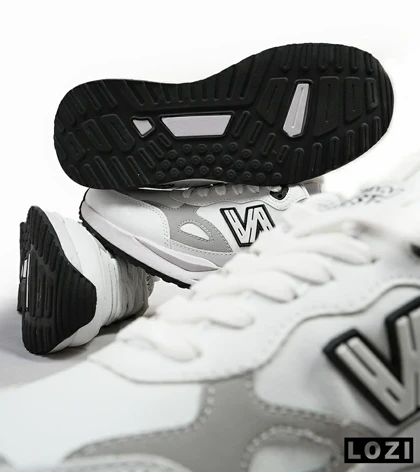 کفش کتانی مردانه سفید طوسی NEW BALANCE yg niubailun