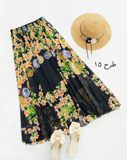 دامن کلوش حریر کد 1822