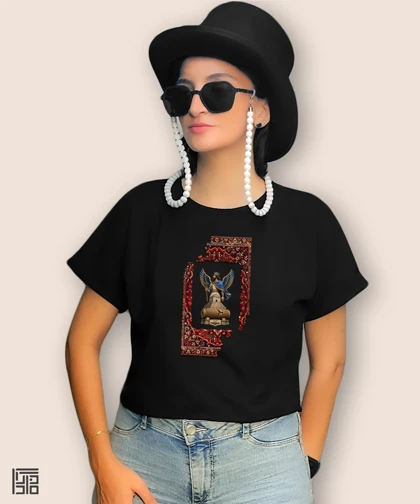 کراپ زنانه طرح هخامنشی آرامگاه کوروش کد 1188